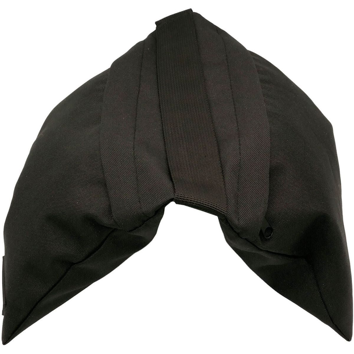 Sac de lest Caruba Double PRO noir plié en V, compartiments de part et d'autre de la sangle 