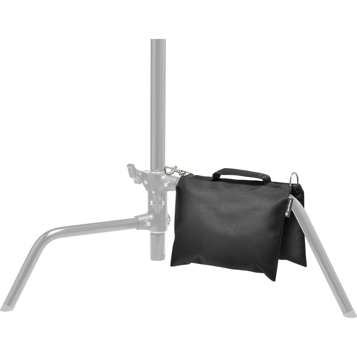Sac de lest Manfrotto G100-2 de 6 kg à cheval sur la jambe d'un pied, mousqueton et anneau en D 
