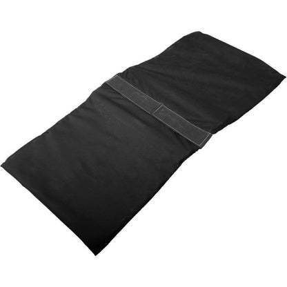 Sac de lest Caruba Double noir, à plat, sangle entre les compartiments 