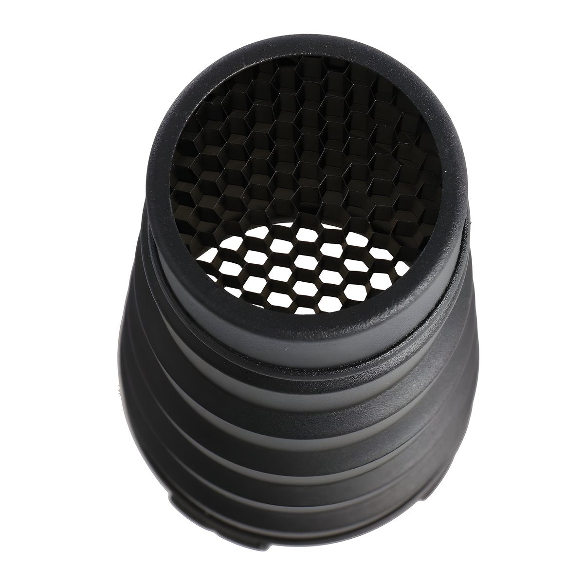 Sortie du snoot conique Falcon Eyes FEA-CS avec une grille nid d'abeille en place
