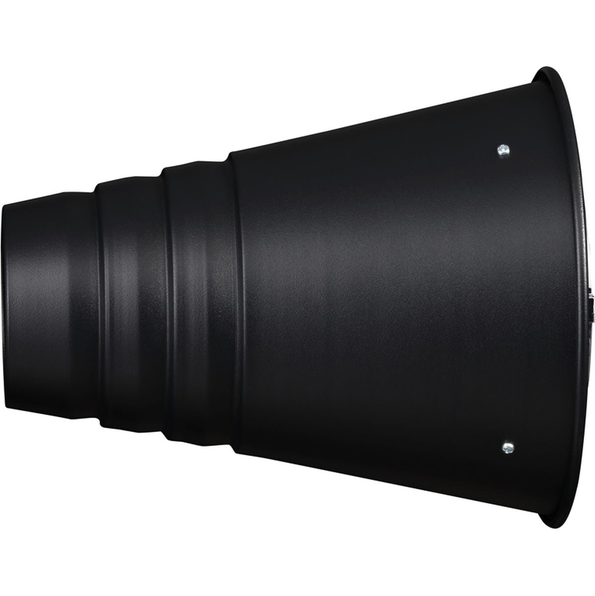 Snoot Pro Godox SN-05 de profil, cône noir de 210 mm à paliers