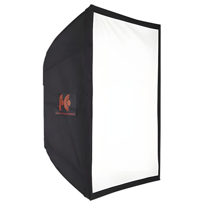 Softbox carrée Falcon Eyes SBQ 90x90 cm de trois quarts avec sa face diffusante 