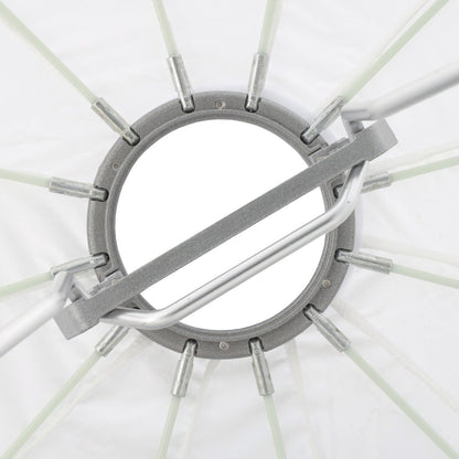 Bague de la softbox lanterne StudioKing SK-SL65 vue de l'intérieur, baleines et étrier de verrouillage