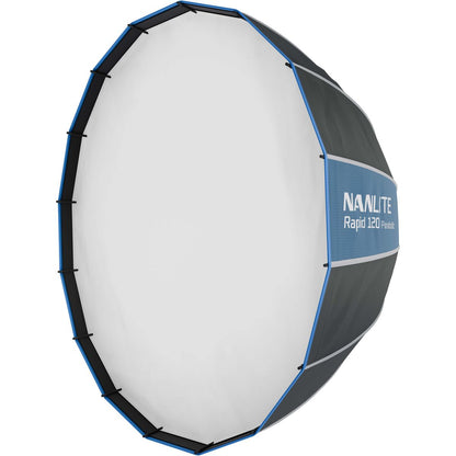 Softbox parabolique rapide Nanlite 120cm, housse de transport 