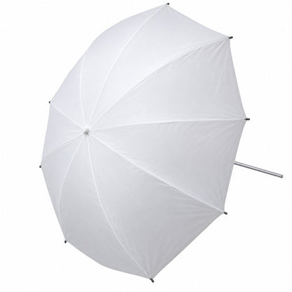 Face avant de la softbox parapluie Falcon Eyes UB-48 de 118 cm, dôme en tissu de diffusion blanc translucide