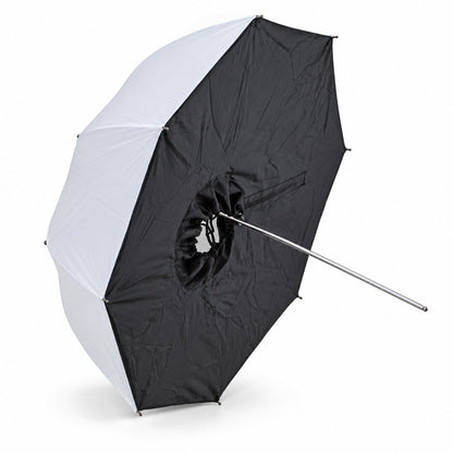 Softbox parapluie Falcon Eyes UB-48 de 118 cm ouverte, intérieur noir et passage pour la tige