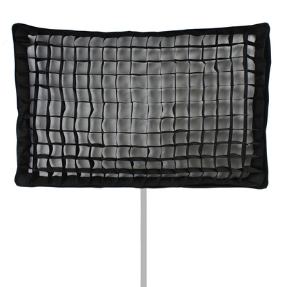 Softbox pliable Linkstar QSSX-6090HC de 60x90 cm avec sa grille nid d'abeille, vue de face 