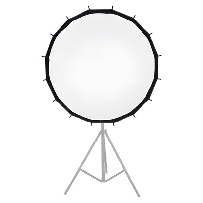Softbox Sirui RGX105 sur pied vue de face, grand diffuseur avant blanc 