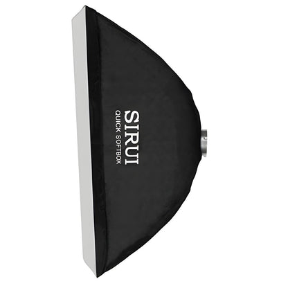 Softbox rectangulaire Sirui RGX6090 de profil, tissu noir et face diffusante blanche