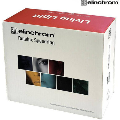 Boîte d'emballage du speedring Elinchrom Rotalux, face imprimée