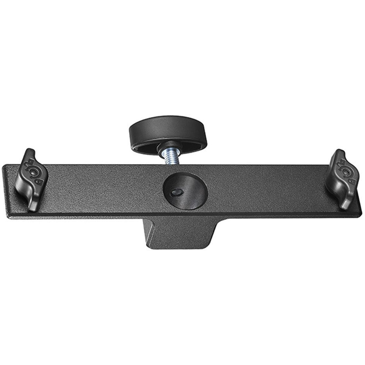 Support Godox pour flash annulaire AR400, barre noire avec deux écrous papillon et molette centrale