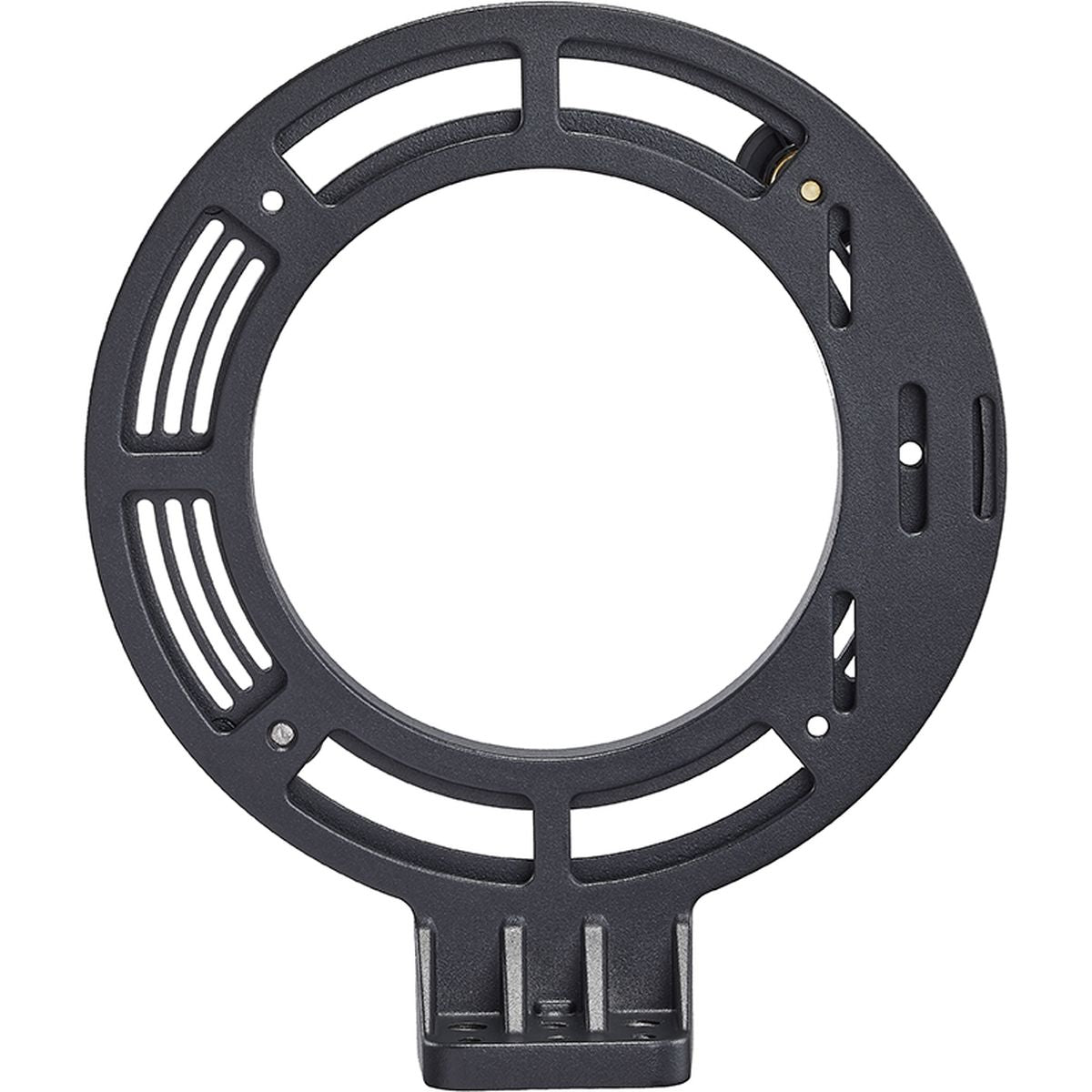 Support rotatif Godox FLB-90 vu de dos, anneau ajouré et embase de fixation