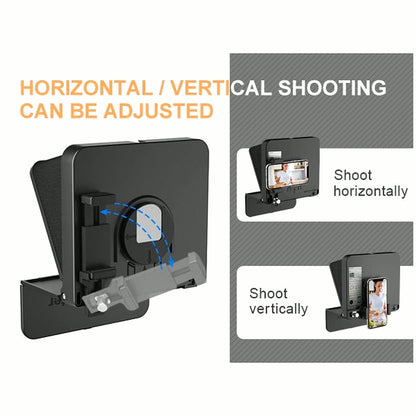 Visuel Lensgo TC7S montrant la rotation du support pour filmer à l'horizontale ou à la verticale