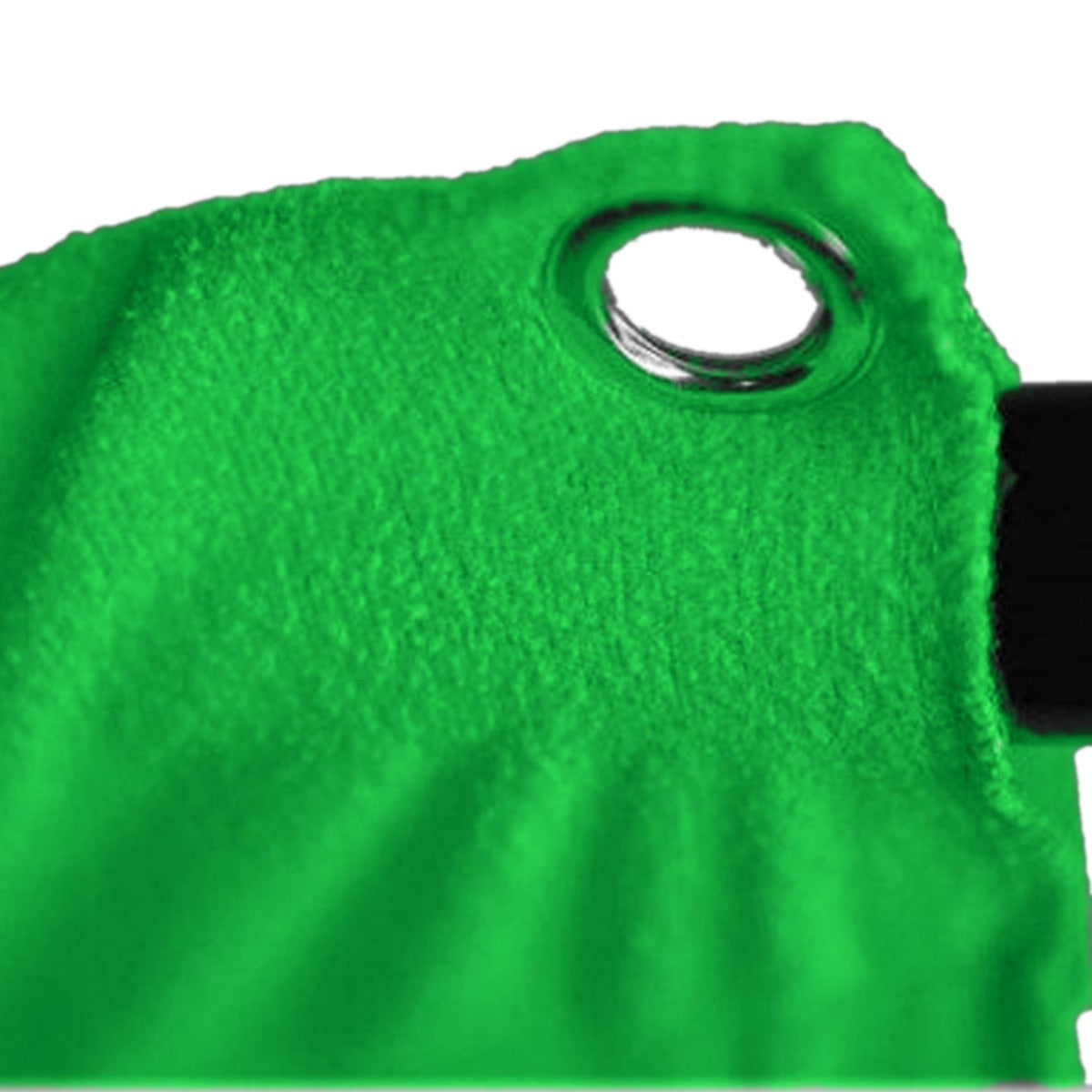 Toile de Fond Photo Anti-Froissage Westcott 2,7 x 3 m, coloris vert chroma key, ourlet à œillets passé sur une barre de fond 