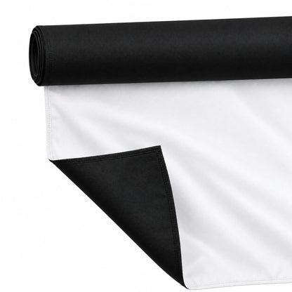Toile de fond photo réversible StudioKing 2,7 x 5 m en rouleau, face noire et face blanche
