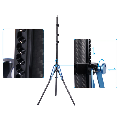 Sirui Pied de lumière en carbone DK18 à suspension pneumatique 1,8 m – vue 8
