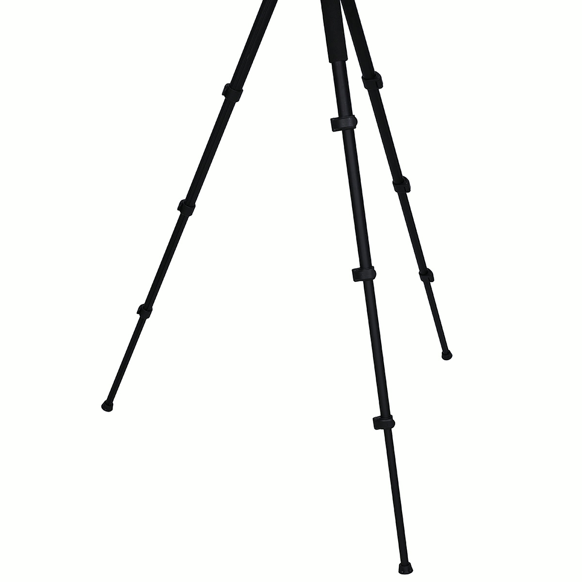 Jambes multisections déployées du trépied Nest WF-6627 et leurs bagues de serrage