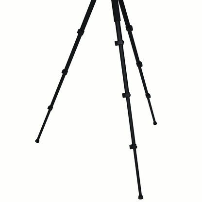 Jambes multisections déployées du trépied Nest WF-6627 et leurs bagues de serrage