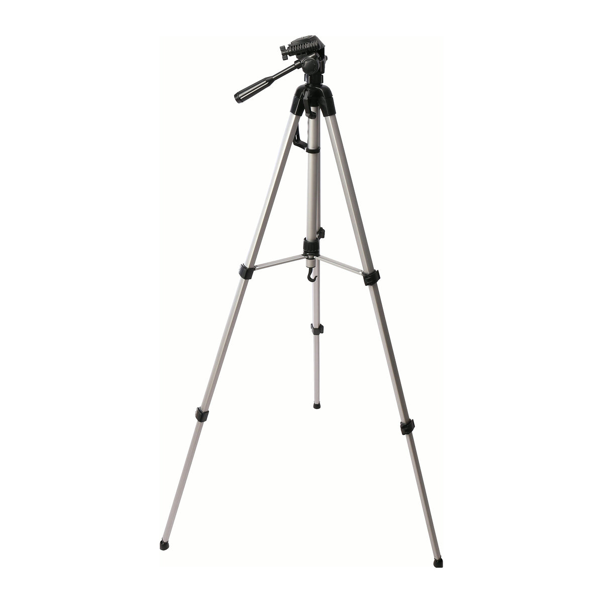 Trépied photo Nest WT-3560 déployé à 167 cm, jambes aluminium argent et tête à manche