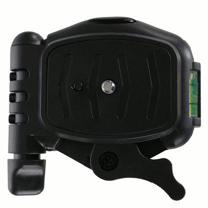 Plateau rapide du trépied Nest WT-3730 vu de dessus, vis de fixation et levier de verrouillage