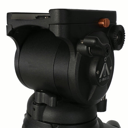 Profil de la tête fluide du trépied Nest EI-7085-C2 et de son plateau