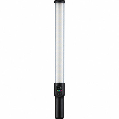 Tube LED Godox LC500R vu de face sans réflecteur, diffuseur blanc sur toute la longueur